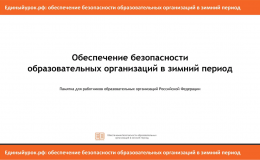 Памятка Обеспечение безопасности образовательных организаций в зимний период